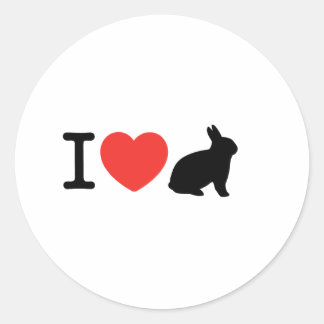 Adesivo Eu adoro coelhos