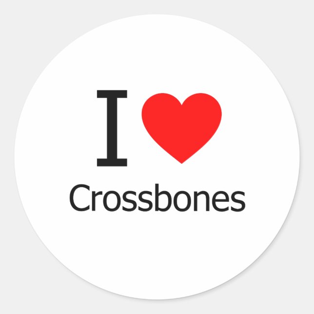 Adesivo Eu Adoro Crossbones (Frente)