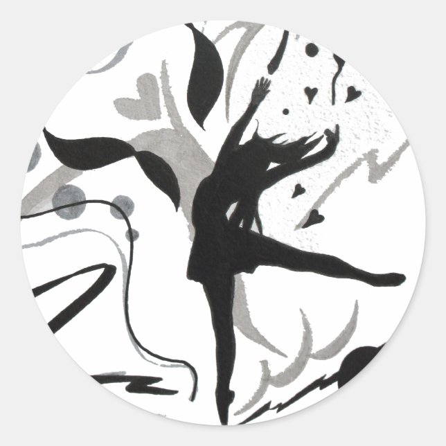 Adesivo Eu Adoro Dançar (Frente)