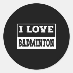 Adesivo Eu Adoro Design De Badminton Para Todos Os Pais De