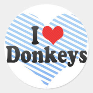 Adesivo Eu Adoro Donkeys