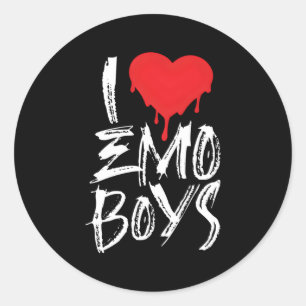 Adesivo Eu Adoro Emo Gótico Grunge Alt 2000S Punk Cena Emo