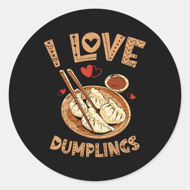 Adesivo Eu adoro golpes de porco Comida chinesa (Frente)