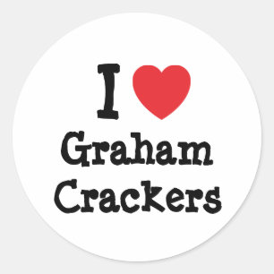 Adesivo Eu adoro Graham Crackers coração T-Shirt