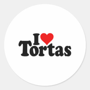 Adesivo Eu Adoro Heart Tortas