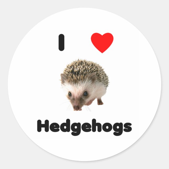 Adesivo Eu adoro hedgehogs Sticker (Frente)