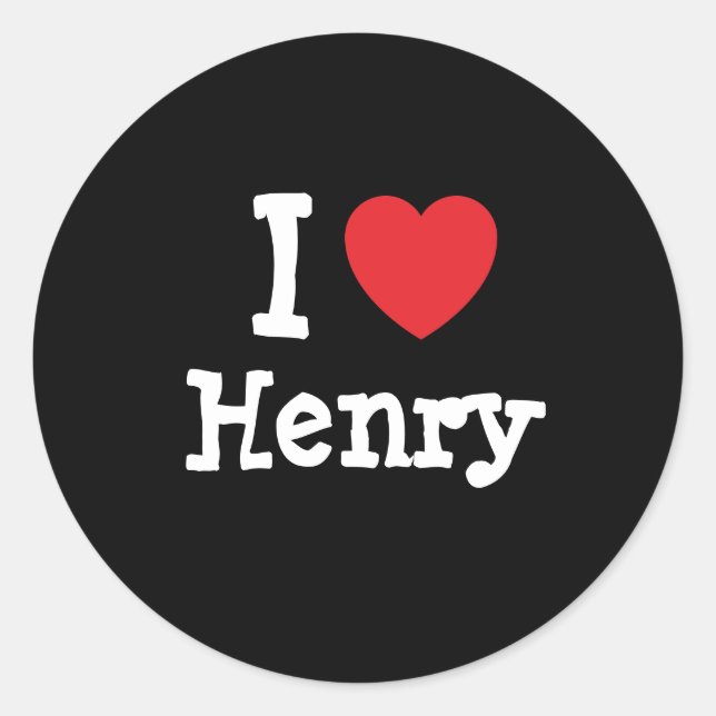 Adesivo Eu adoro Henry Heart T-Shirt (Frente)