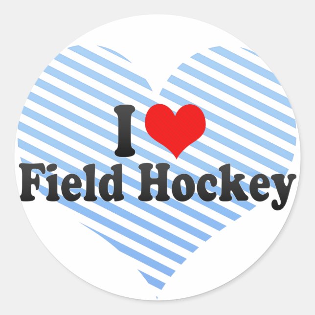 Adesivo Eu adoro Hockey de Campo (Frente)
