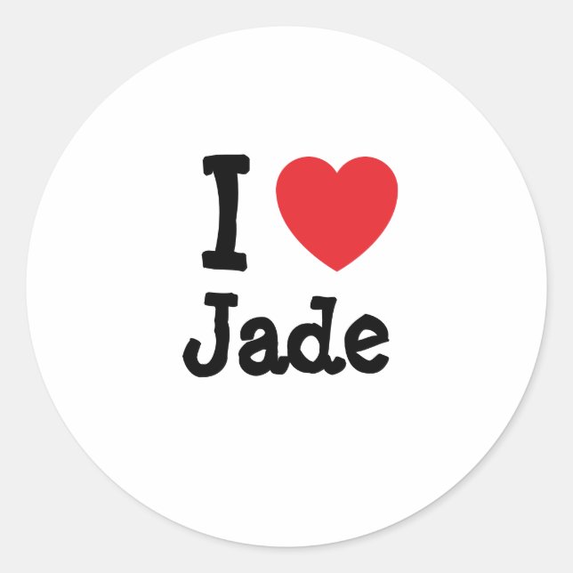 Adesivo Eu adoro Jade Heart-Shirt (Frente)