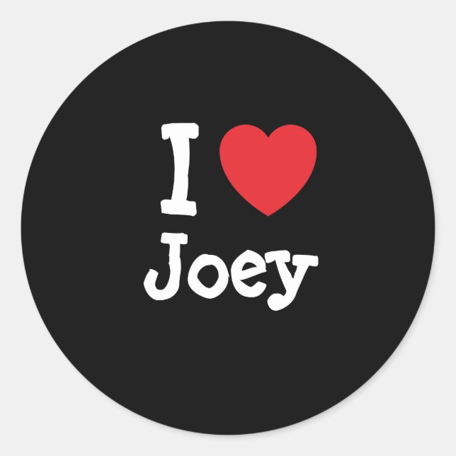 Adesivo Eu adoro Joey Heart T-Shirt (Frente)