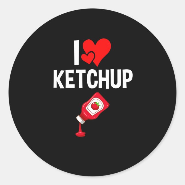 Adesivo Eu adoro Ketchup (Frente)