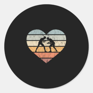 Adesivo Eu adoro Luta Retro Coração