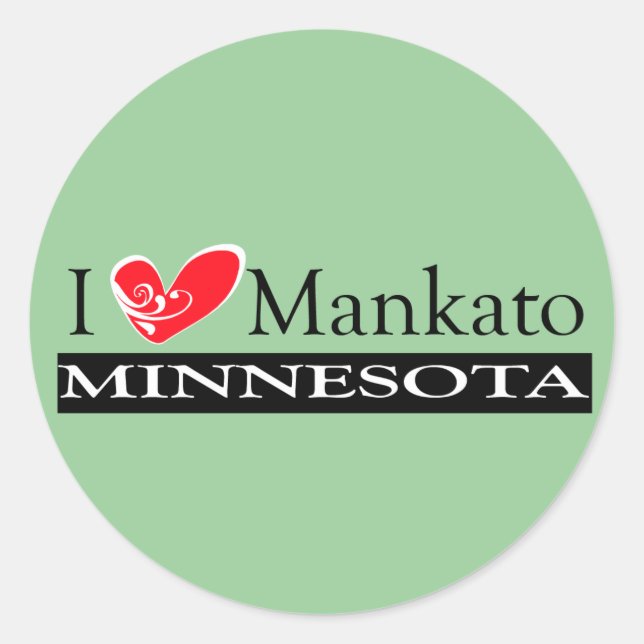 Adesivo Eu Adoro Mankato Minnesota (Frente)
