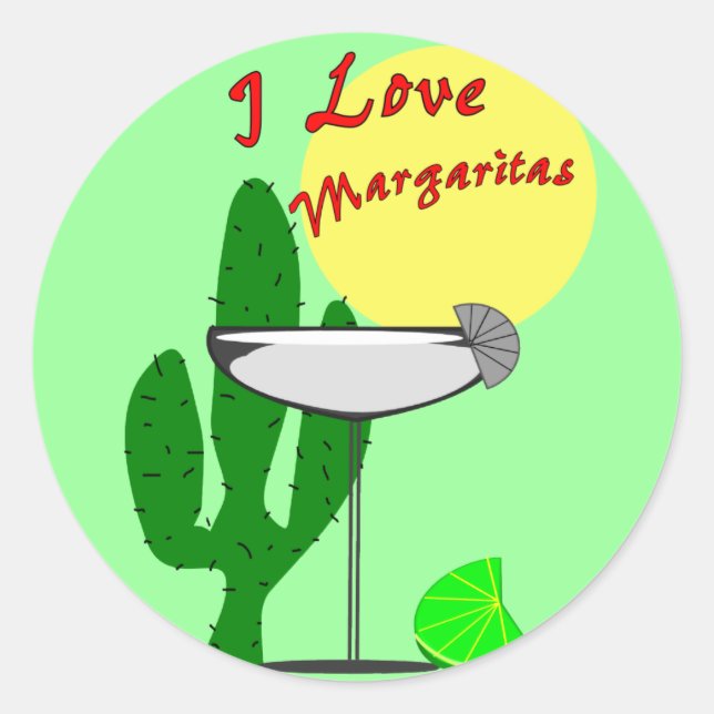 Adesivo Eu adoro margaritas — Margarita Amava T-Shirts (Frente)