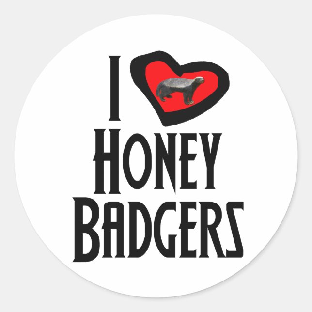 Adesivo Eu Adoro Mel Badgers (Frente)