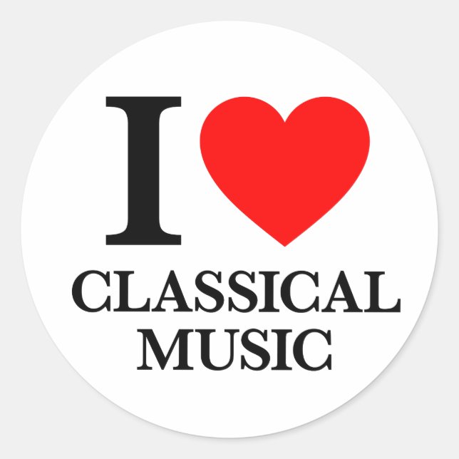 Adesivo Eu Adoro Música Clássica (Frente)