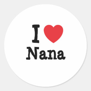 Adesivo Eu adoro Nana Heart-Shirt