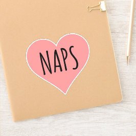 Adesivo Eu Adoro Naps - Naps Heart