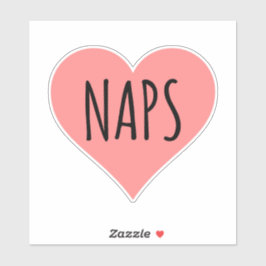 Adesivo Eu Adoro Naps - Naps Heart
