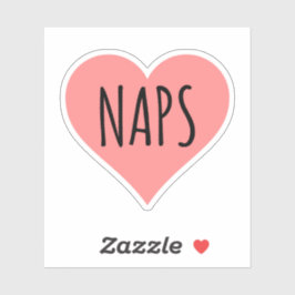 Adesivo Eu Adoro Naps - Naps Heart