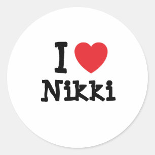 Adesivo Eu adoro Nikki Heart T-Shirt