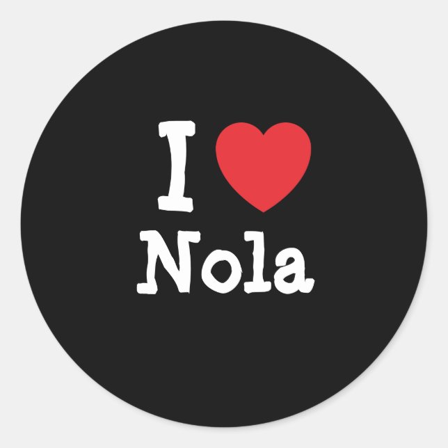 Adesivo Eu adoro Nola Heart-Shirt (Frente)