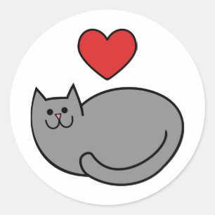 Adesivo Eu adoro o botão dos gatos