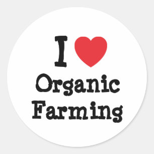 Adesivo Eu adoro o coração da Agricultura Orgânica pers