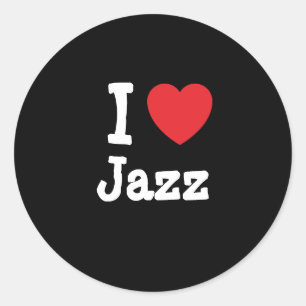 Adesivo Eu adoro o coração de Jazz personalizado