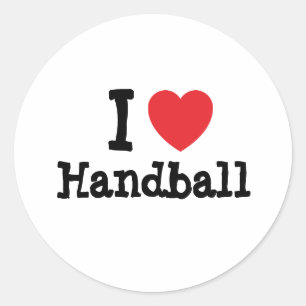 Adesivo Eu adoro o coração do Handball personalizado
