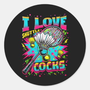 Adesivo Eu Adoro O Jogador De Badminton Do Shuttles S Bird