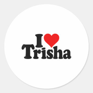 Adesivo Eu Adoro O Nome Da Trisha Trish Em Uma Teia
