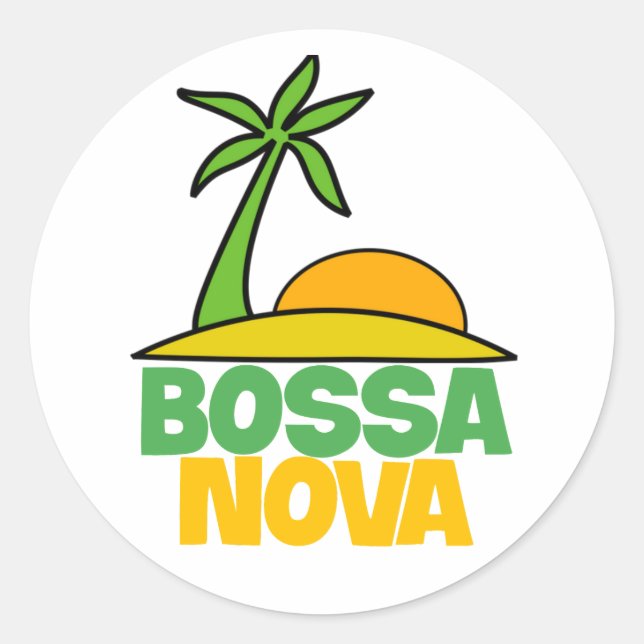 Adesivo Eu adoro o presente de Bossa Nova para amantes da  (Frente)