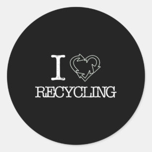 Adesivo Eu adoro o Reciclagem Clima Mudanças Climáticas Ci