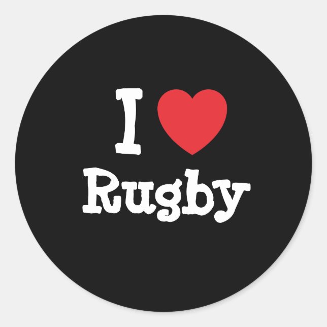 Adesivo Eu adoro o Rugby personalizado (Frente)