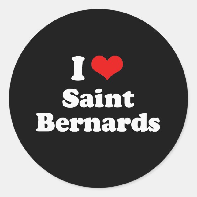 Adesivo Eu Adoro o Santo Bernards (Frente)