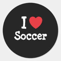 Eu adoro o Soccer Heart personalizado