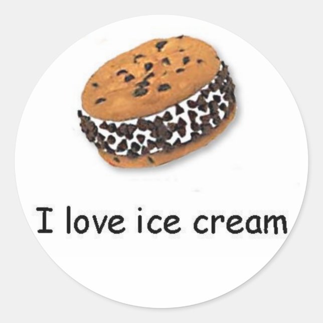 Adesivo Eu adoro o sorvete Cookie Sandwich Sticker (Frente)