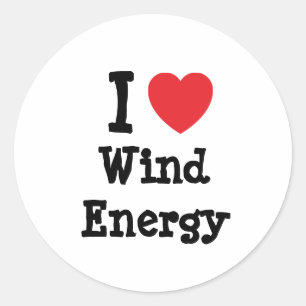 Adesivo Eu adoro o Wind Energy personalizado personalizado