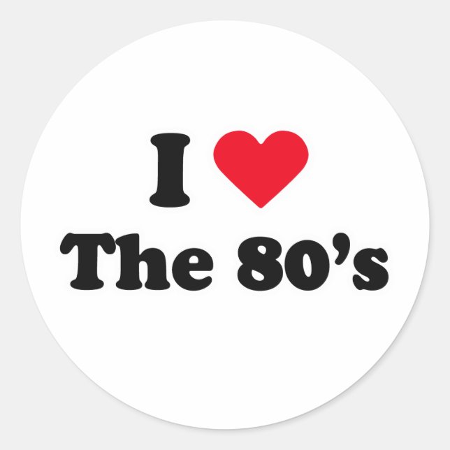 Adesivo Eu adoro os anos 80 (Frente)