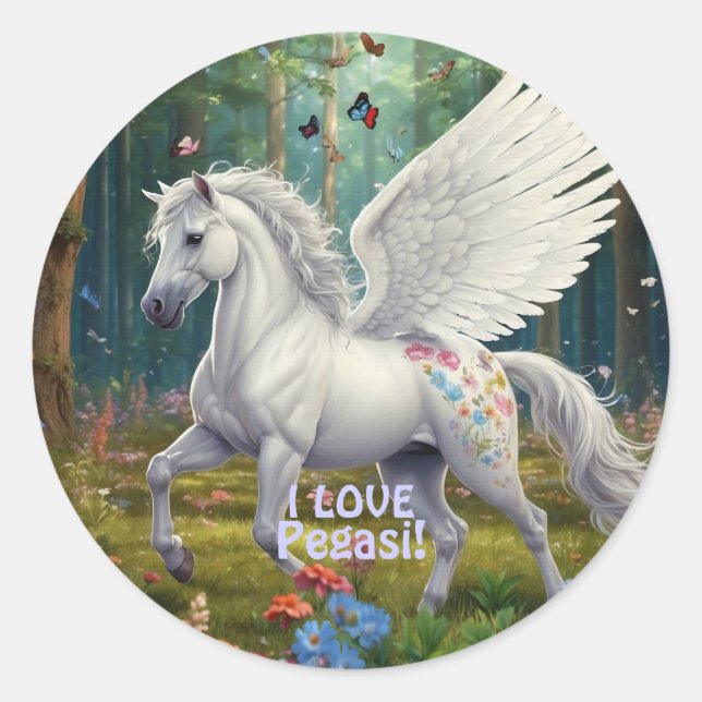 Adesivo Eu adoro PEGASI Belos Pinheiros Pegasus (Frente)