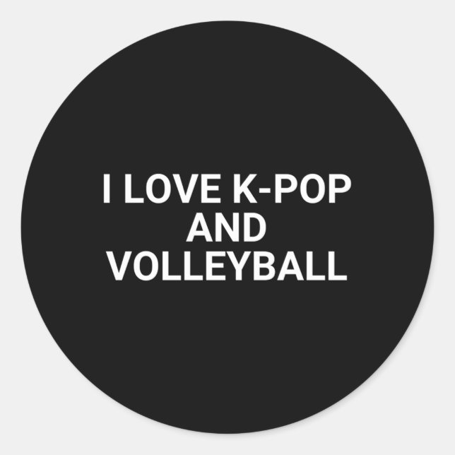 Adesivo Eu Adoro Pop E Voleibol (Frente)