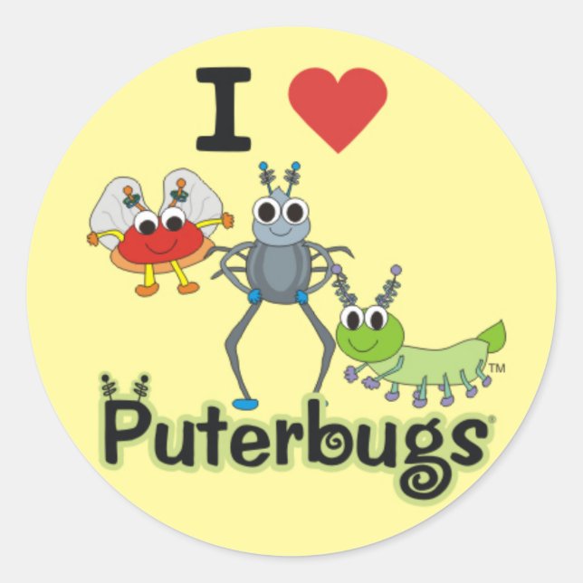 Adesivo Eu Adoro Puterbugs (Frente)