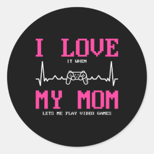 Adesivo Eu adoro quando minha mãe me deixa jogar videogame