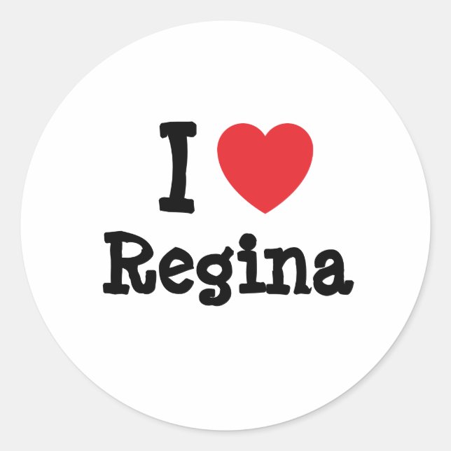 Adesivo Eu adoro Regina Heart-Shirt (Frente)