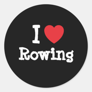 Adesivo Eu adoro Remar coração personalizado