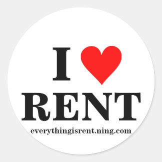 Adesivo Eu adoro RENT Sticker