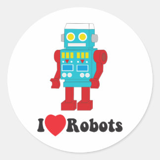 Adesivo Eu Adoro Robôs!