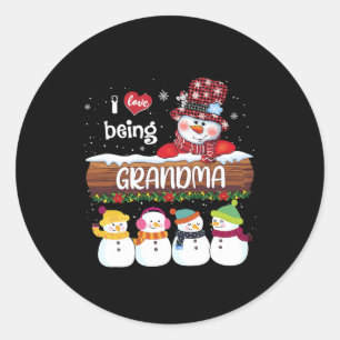 Adesivo Eu Adoro Ser A Vovó Snowman Da Família Xmas Natal