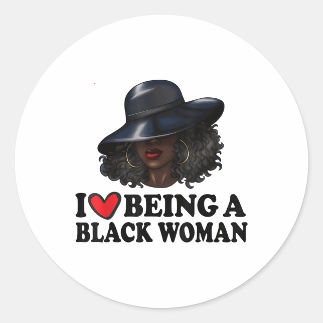 Adesivo Eu Adoro Ser Uma Mulher Negra (Frente)